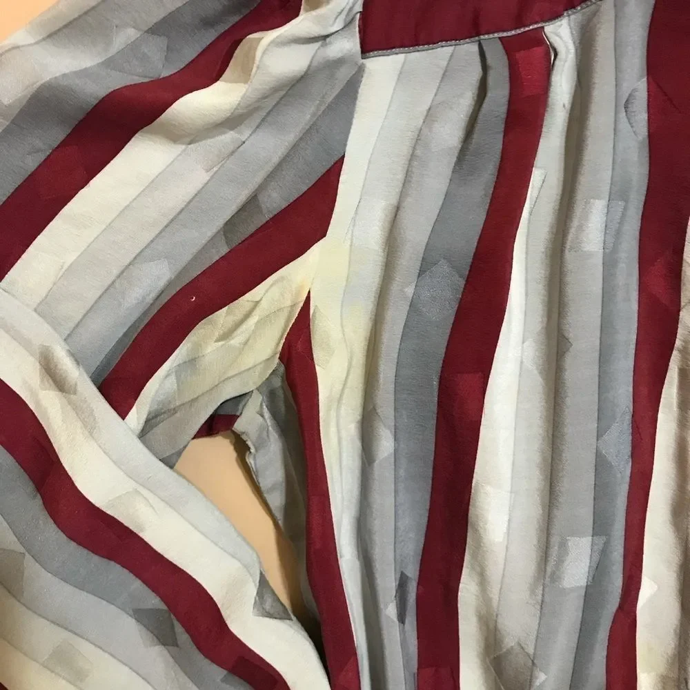 Vintage 70s striped A line dress sz 14 - Picture 5 of 8